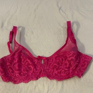 Frederick's of Hollywood Vibrant Pink Lace Bra